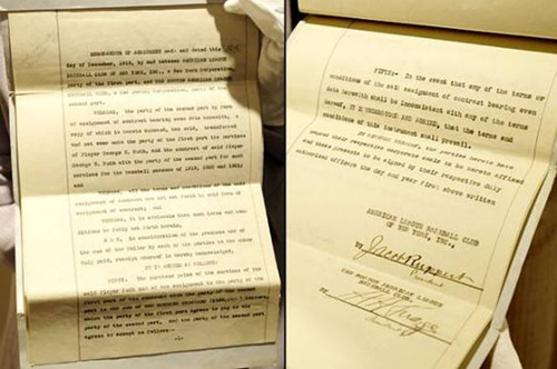 貝比魯斯1919年洋基合約